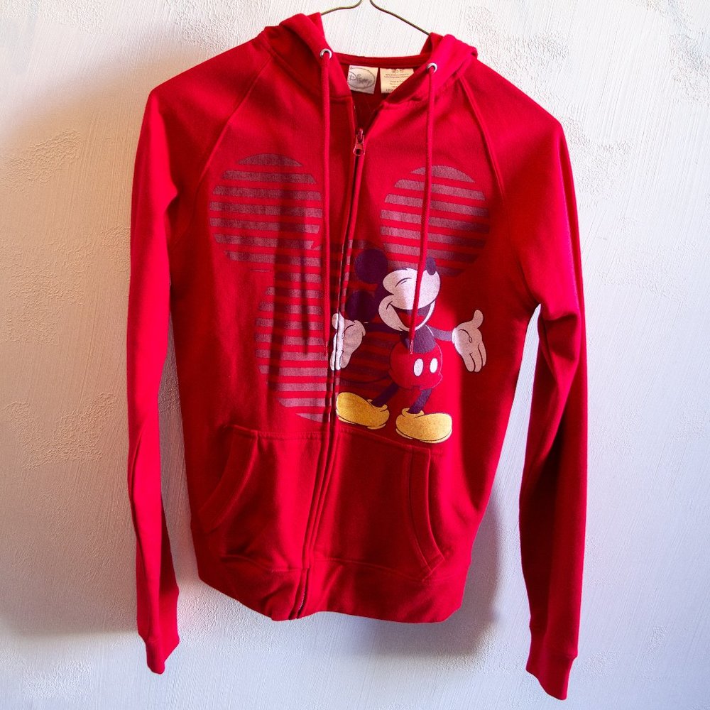 Red Disney Mickey zip up hoodie